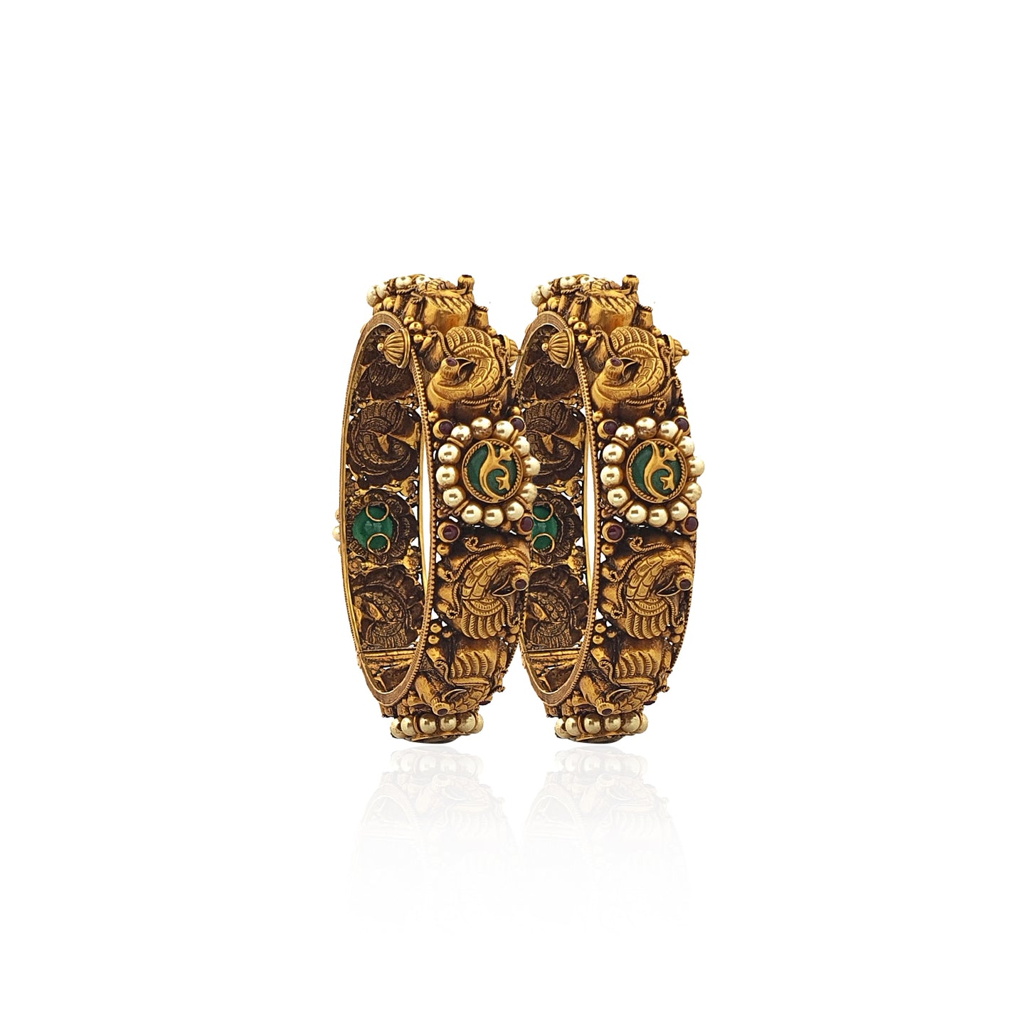 Abhilasha Antique Gold Bangles