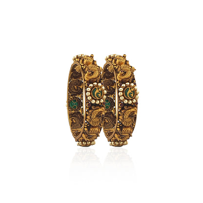 Abhilasha Antique Gold Bangles