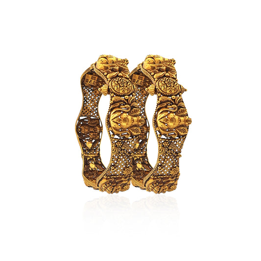 Kalash Antique Gold Bangles