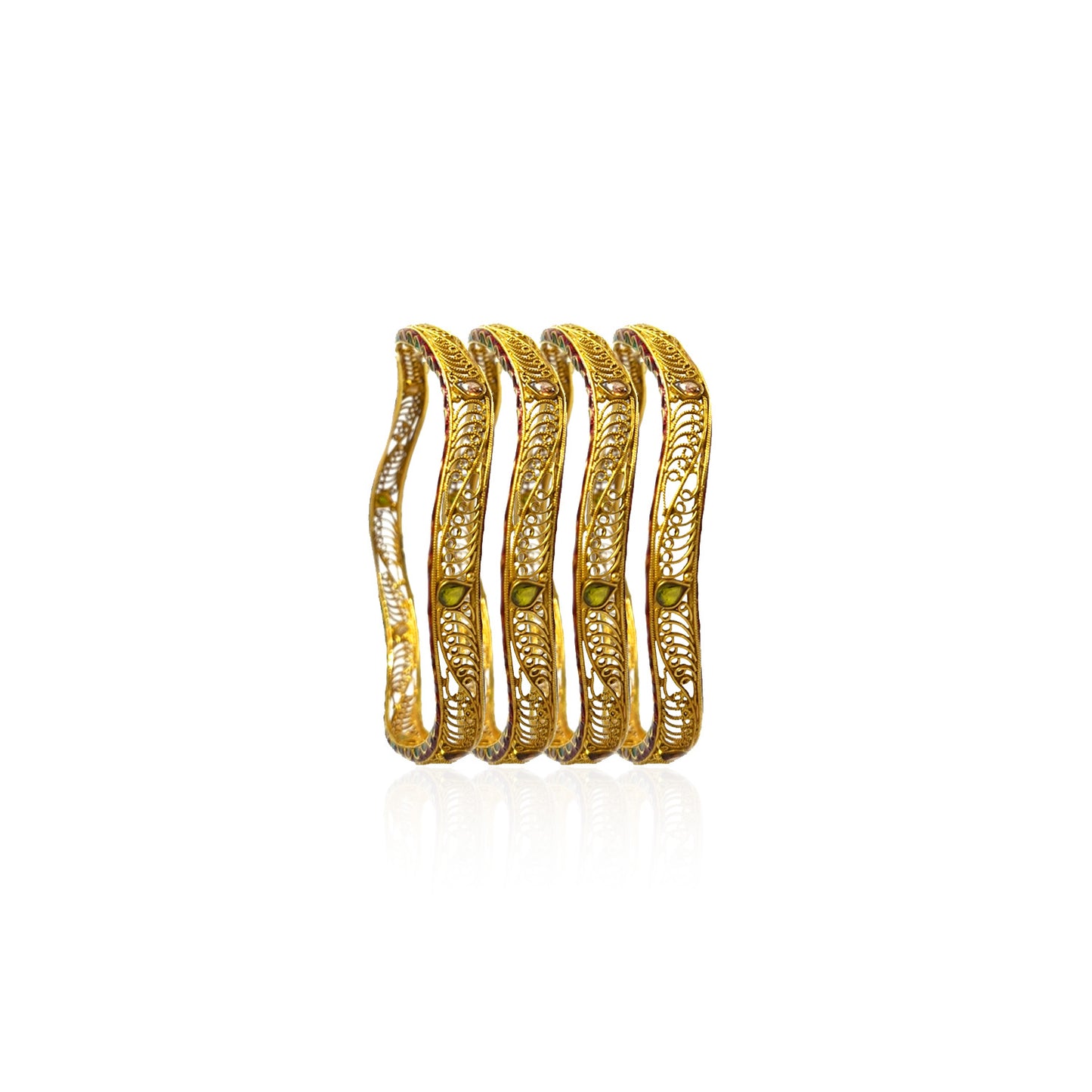 Cherine Antique Gold Bangles