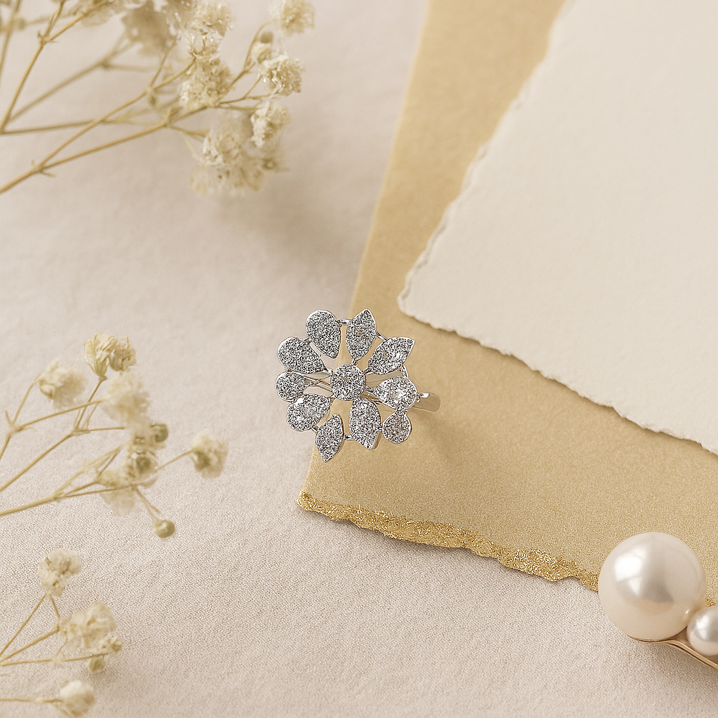 Venezia Sparkling Diamond Cocktail Ring