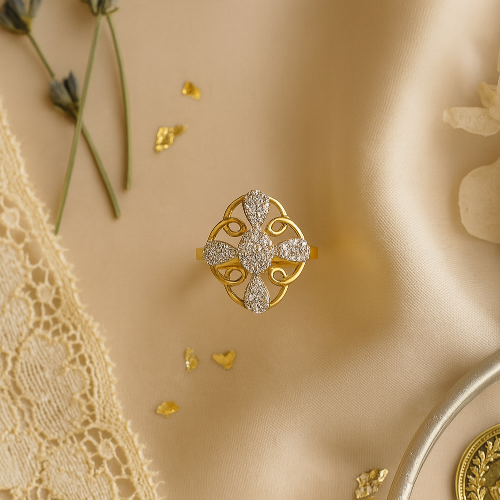 Fabia Floral Shaped Daily Wear Diamond Ring