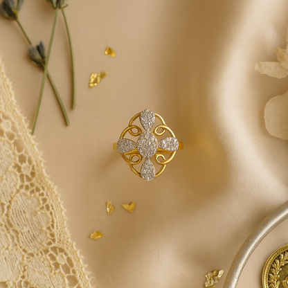 Fabia Floral Shaped Daily Wear Diamond Ring