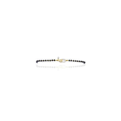 Emilia Black Beaded Diamond Bracelet