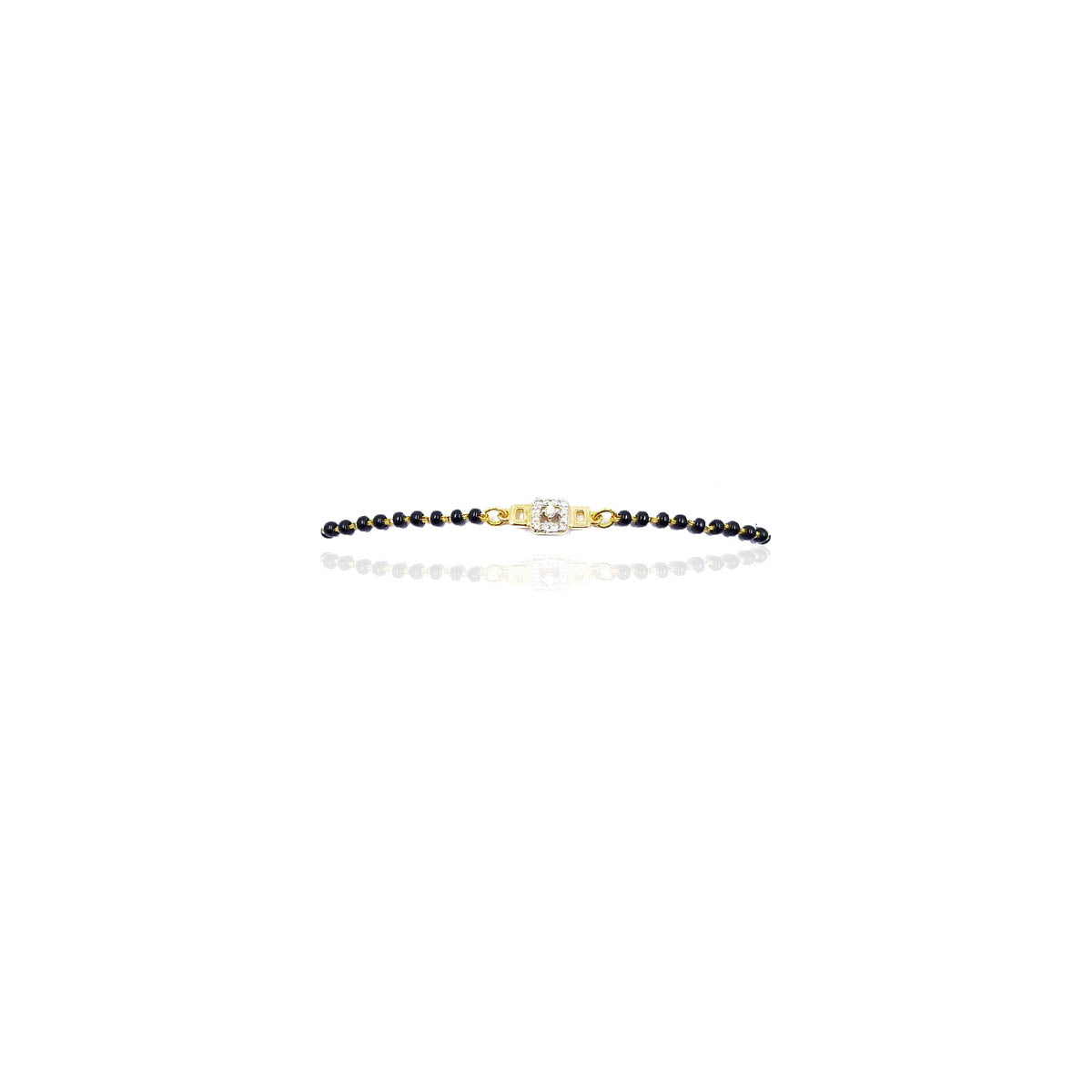 Eloisa Black Beaded Diamond Bracelet