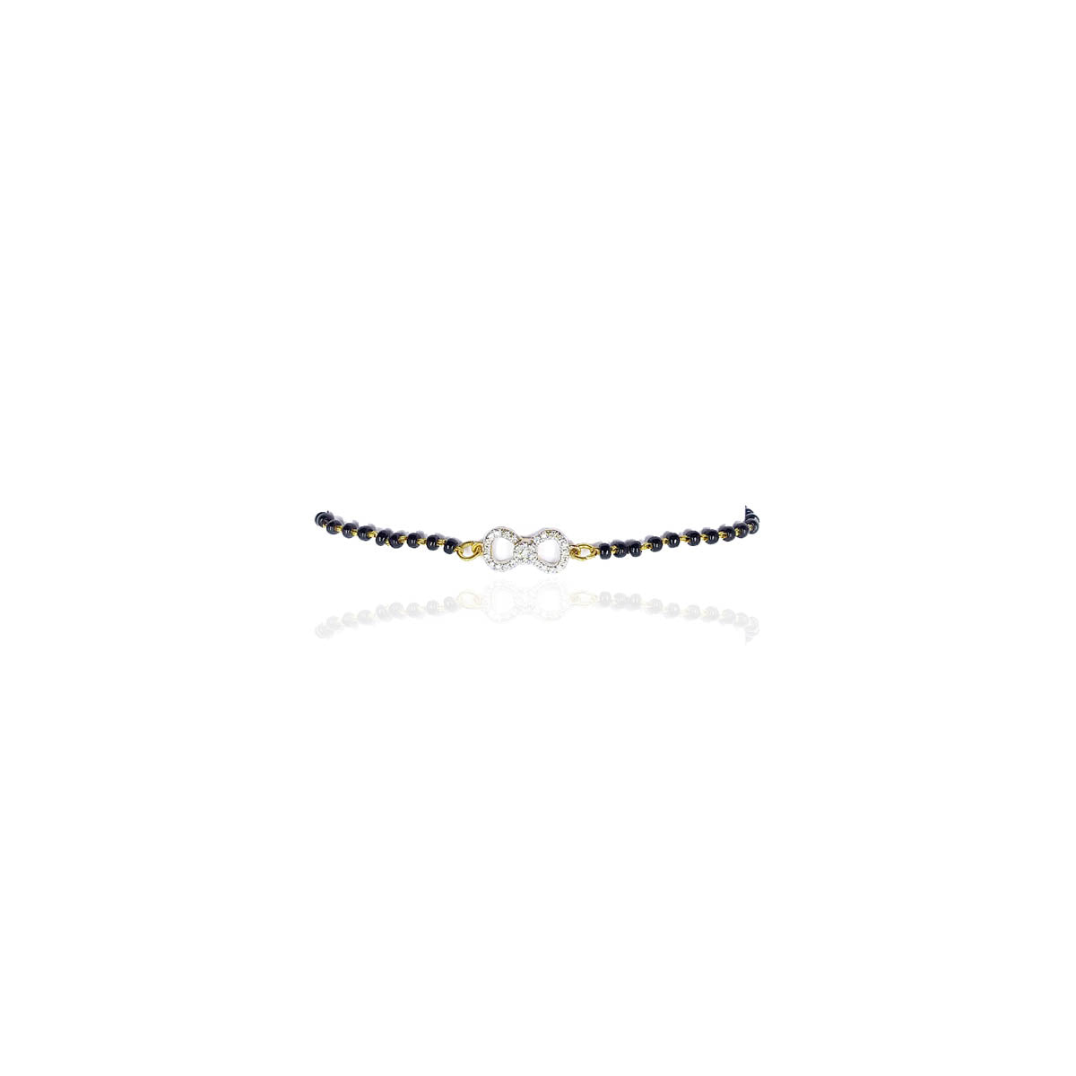 Enrichetta Black Beaded Diamond Bracelet