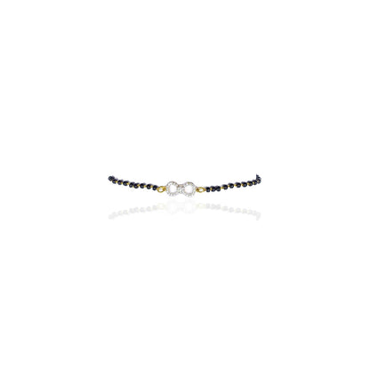 Enrichetta Black Beaded Diamond Bracelet