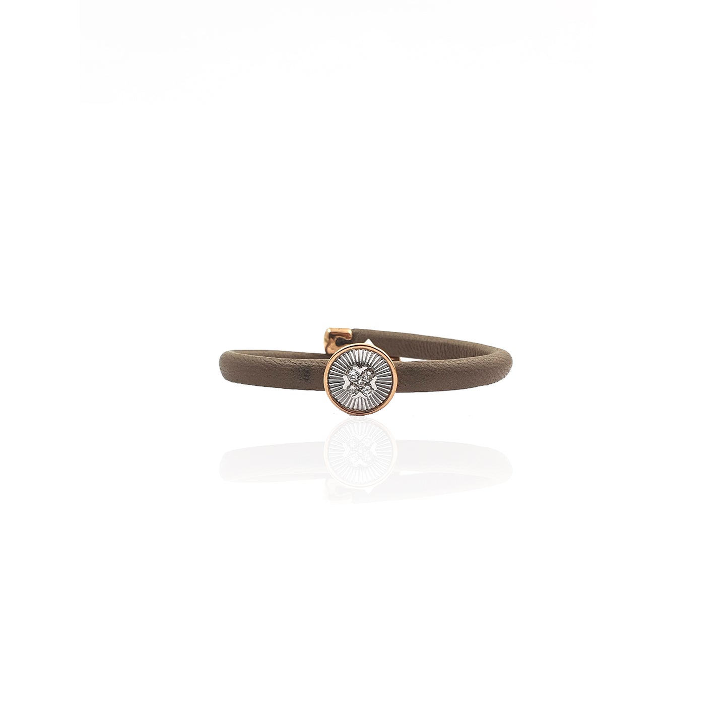 Pietra Party Wear Diamond Leather Bracelet