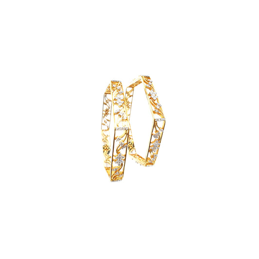 Alice Hexagon Shaped Diamond Bangles