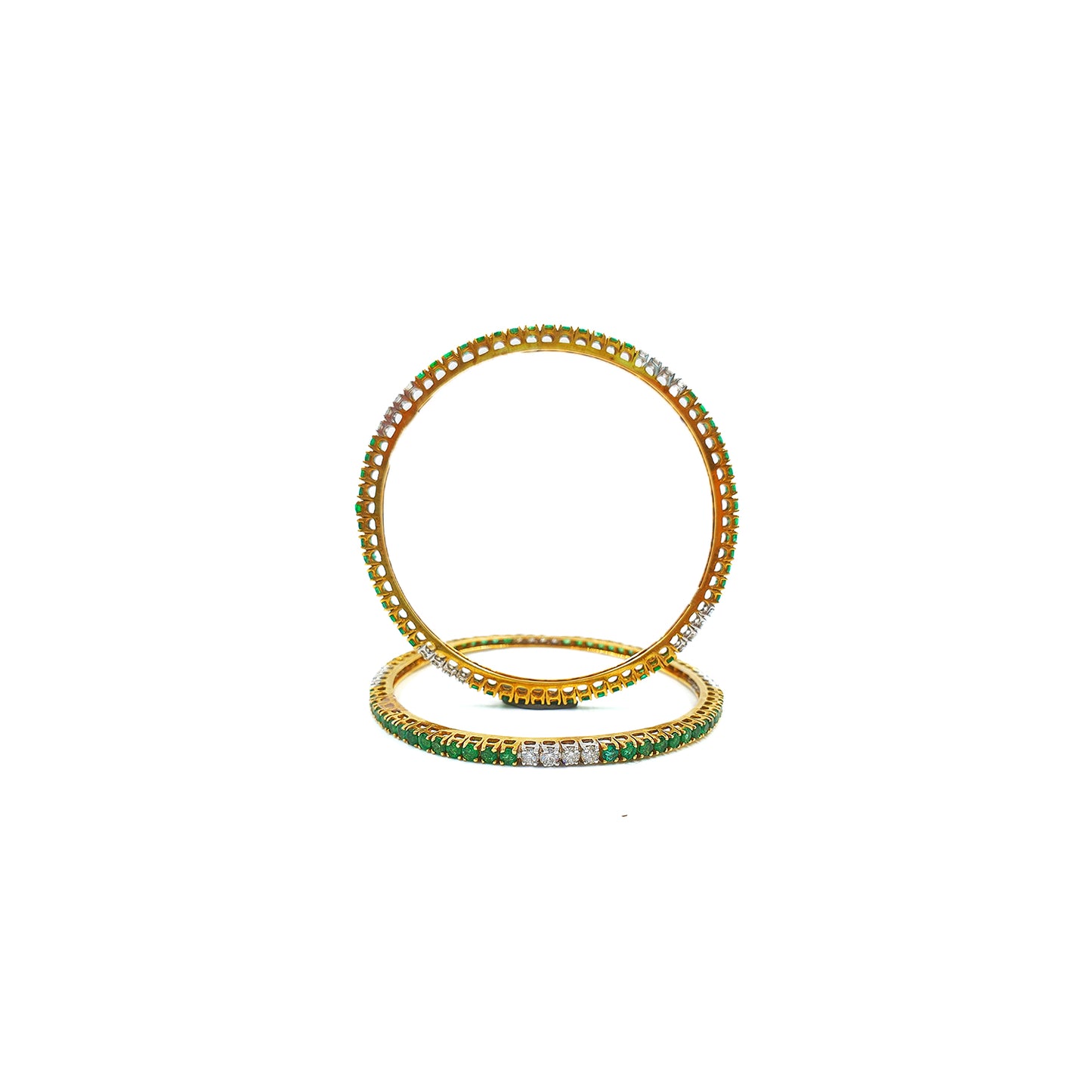 Mirabella Greenish Diamond Bangles