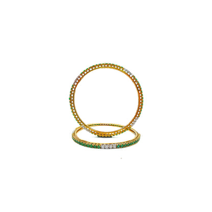 Mirabella Greenish Diamond Bangles