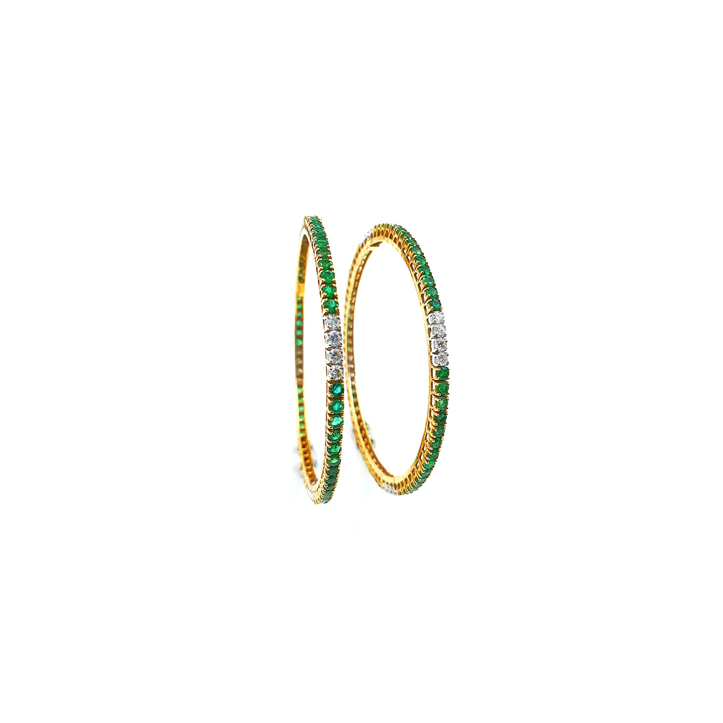 Mirabella Greenish Diamond Bangles