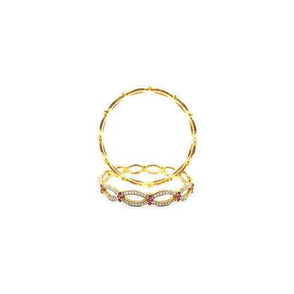 Bhaanuh Synthetical Design Diamond Bangles