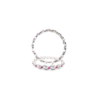 Antonella French Braid Diamond Bangles