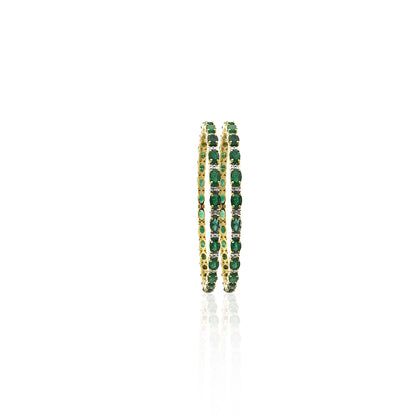 Viviana Zambian Emerald Special Diamond Bangles