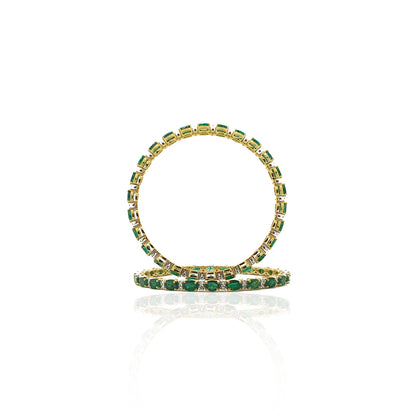 Viviana Zambian Emerald Special Diamond Bangles