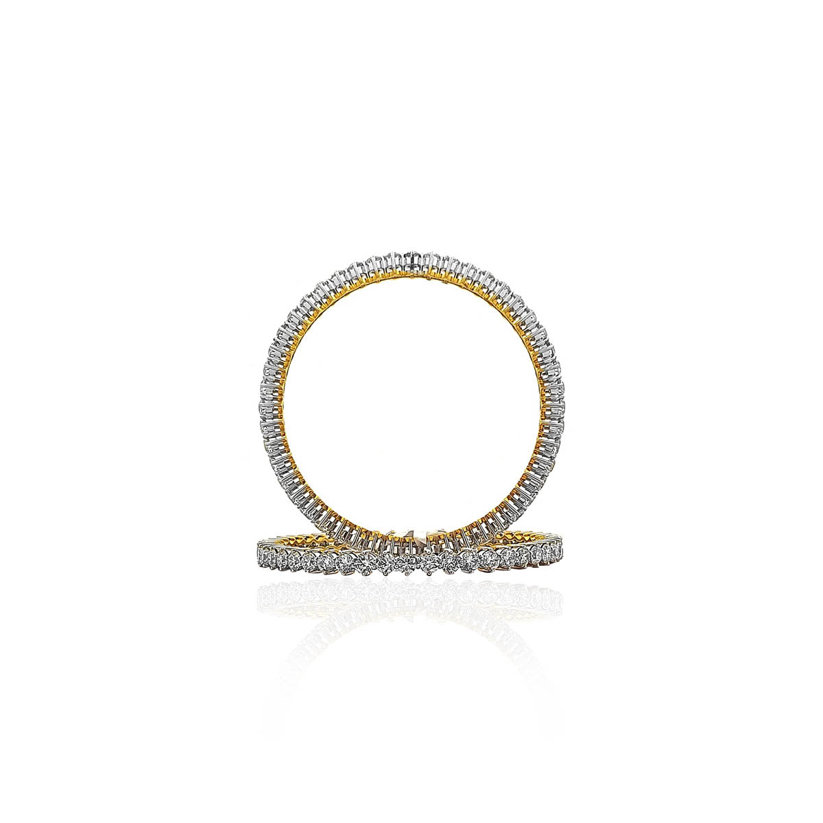 Adalene Single Liner Diamond Bangles