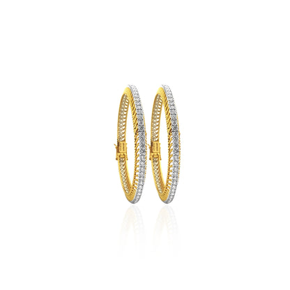 Donella Solitaire Diamond Bangles