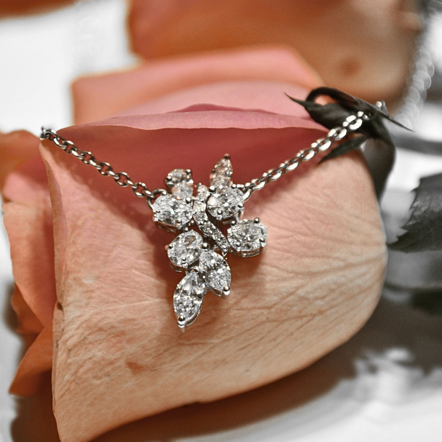 Exquisite Cluster Diamond Pendant