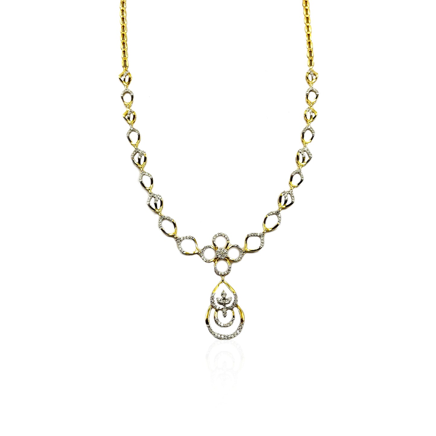 Francesca Drop & Down Fancy Diamond Necklace