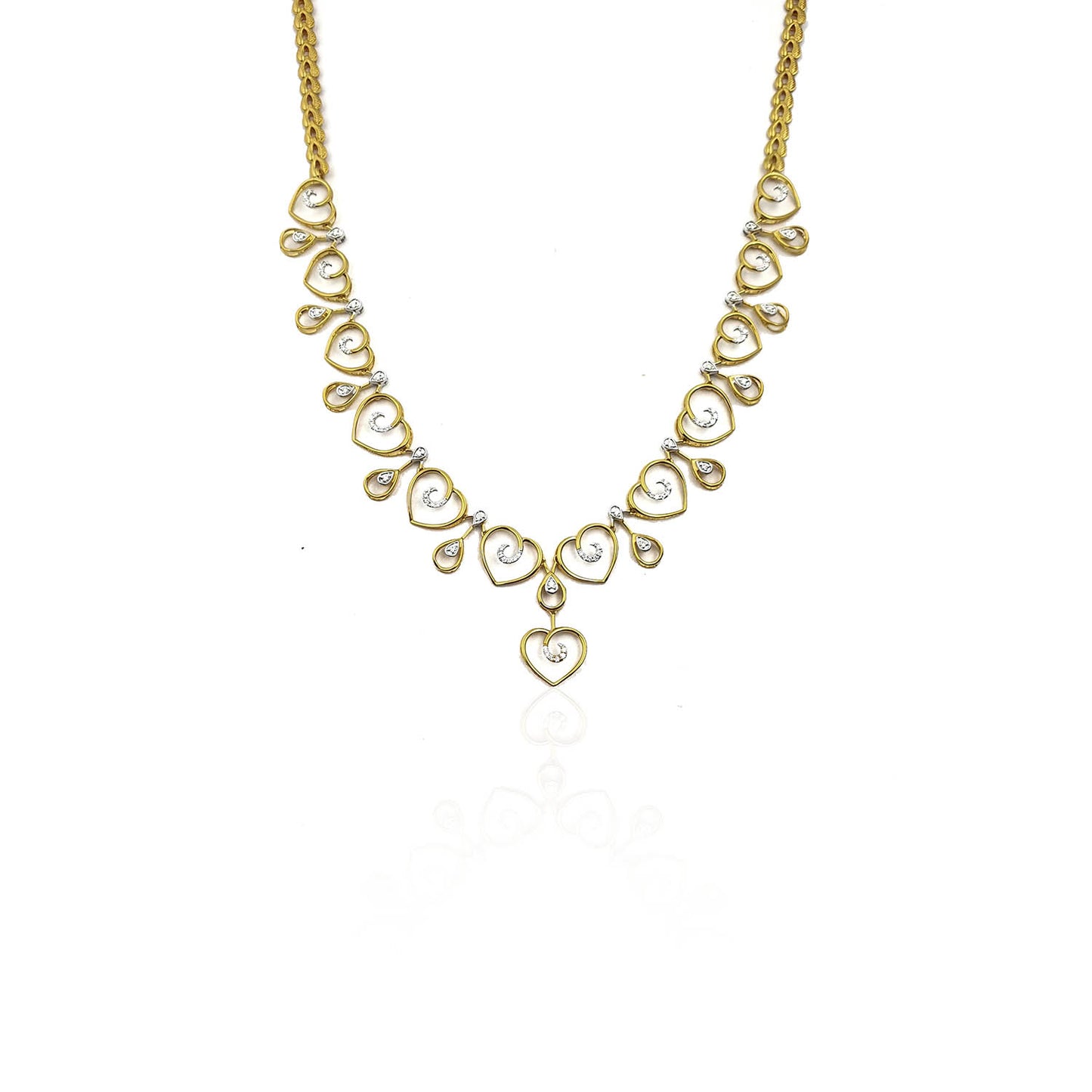 Arianna Heart Shaped Fancy Diamond Necklace