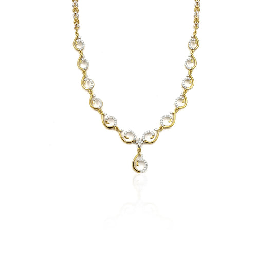 Elisabetta Artistic Curved Diamond Necklace