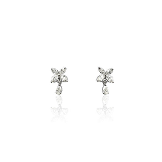 Drago Daily Wear Cluster Floral Diamond Earring