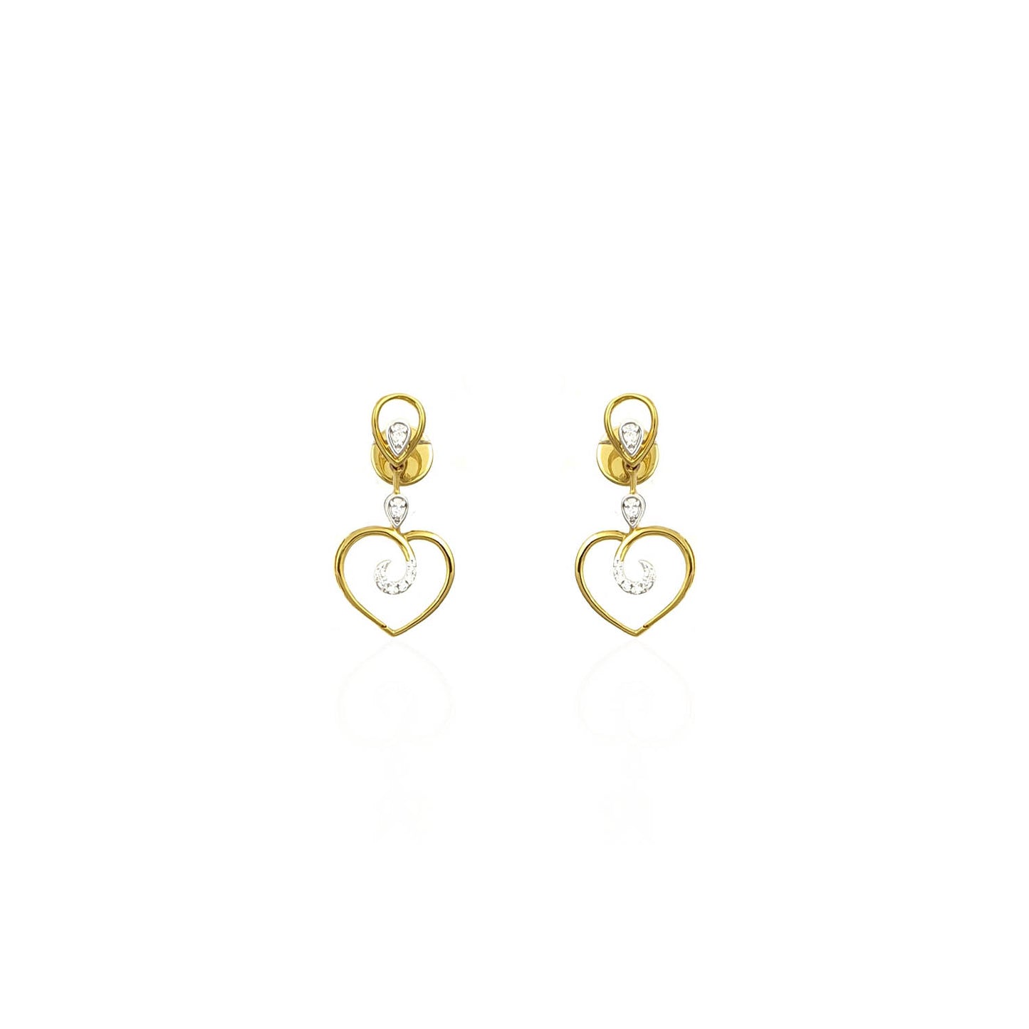 Cristina Heart Shaped Fancy Diamond Earring