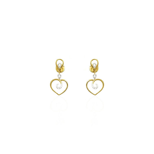 Cristina Heart Shaped Fancy Diamond Earring