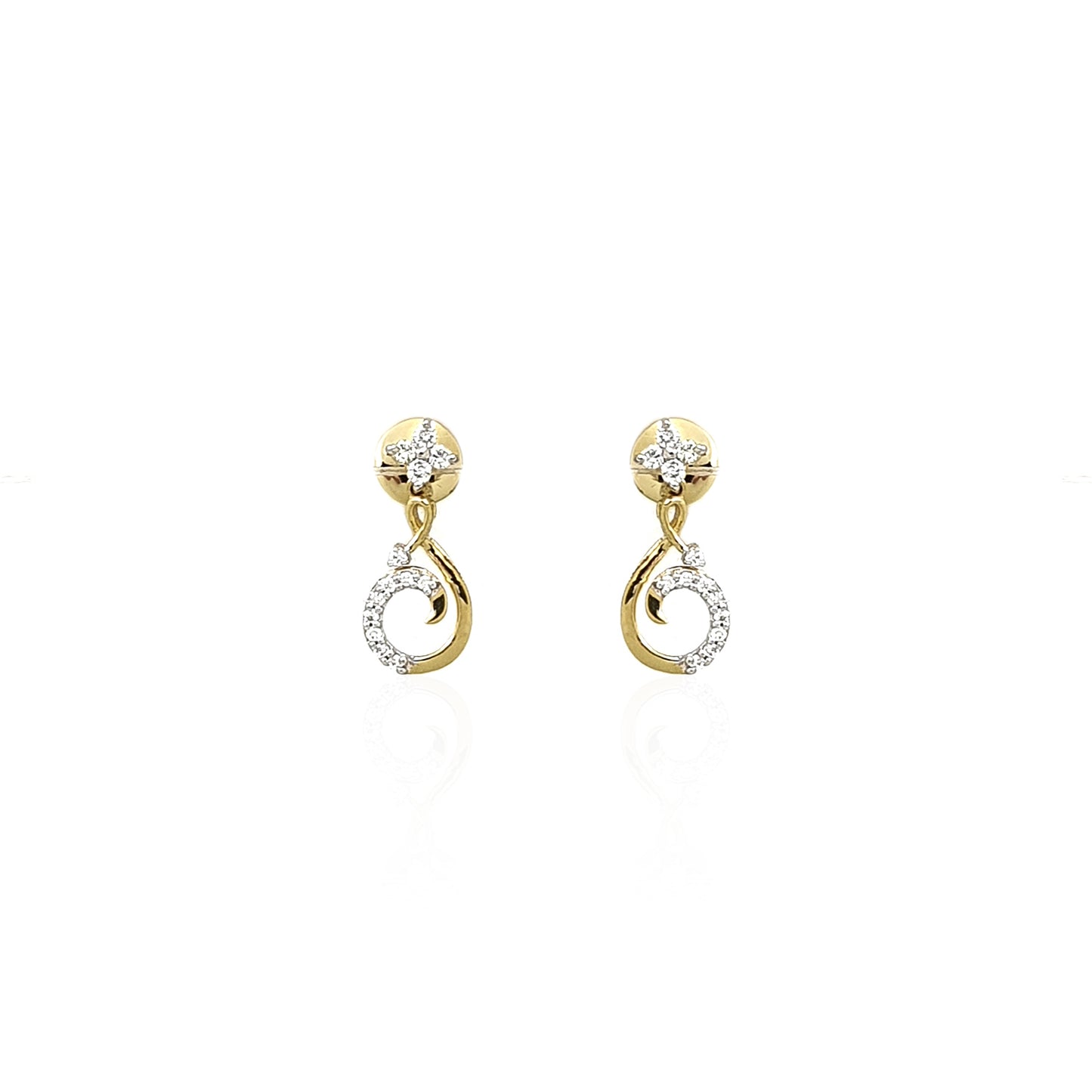 Evelina Artistic Curved Diamond Earring