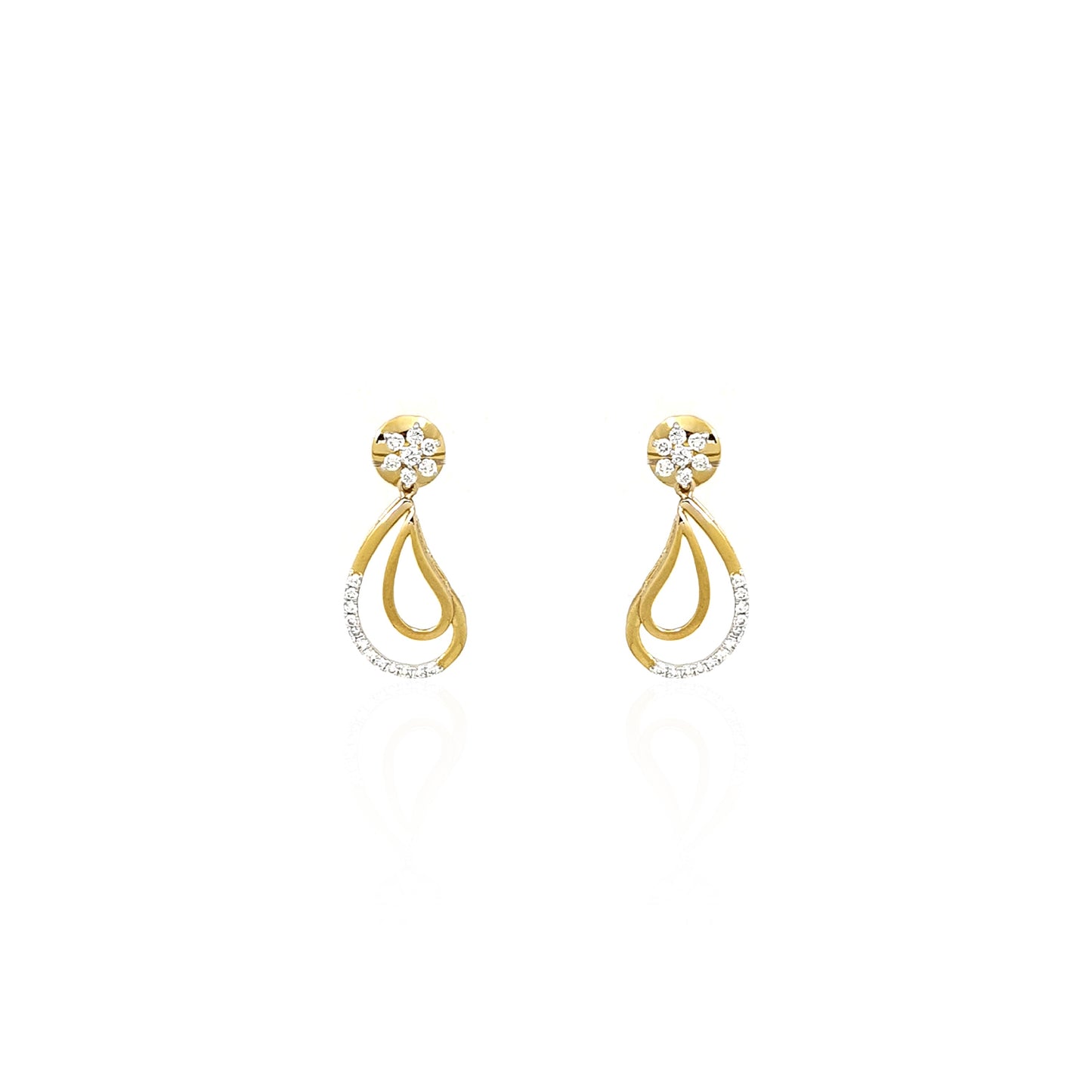 Serafina Dual Tear Drop Diamond Earring
