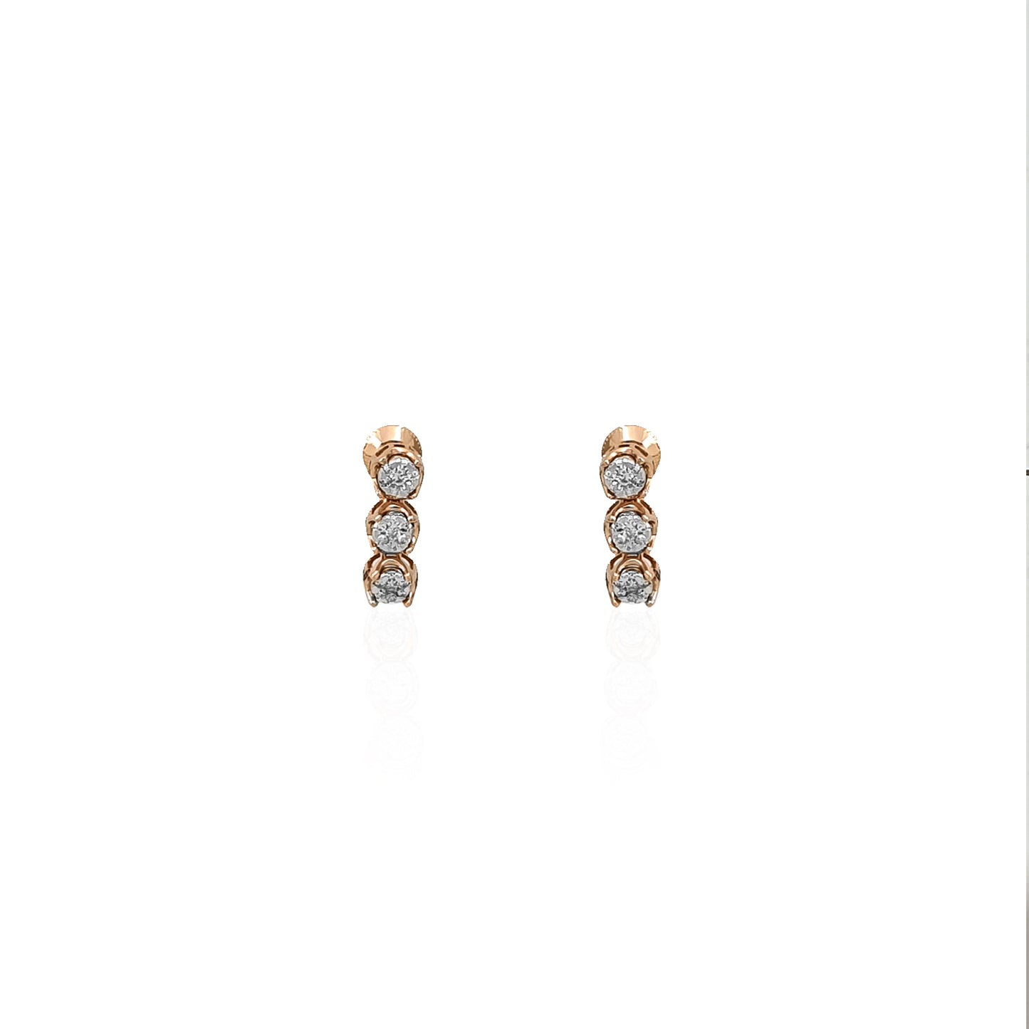 Azzurra Rounded Sparkling Diamond Earring