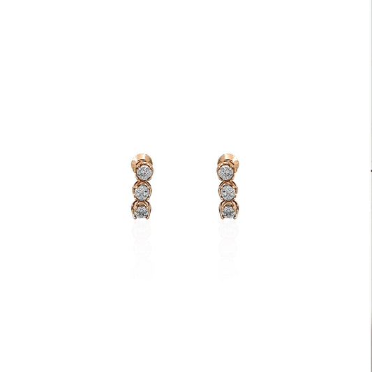 Azzurra Rounded Sparkling Diamond Earring