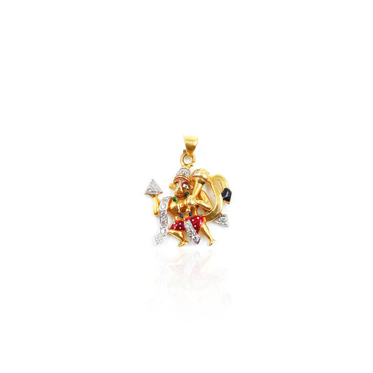 Jai Shree Hanuman Diamond Pendant