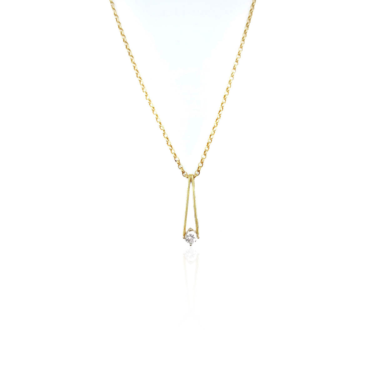 Accorsa Drop Solitaire Diamond Pendant