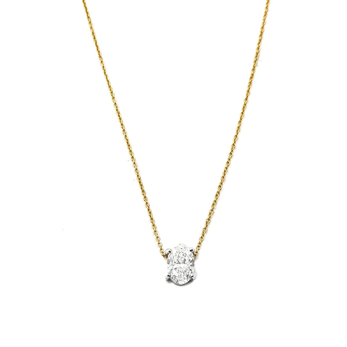 Single Diamond Solitaire Pendant