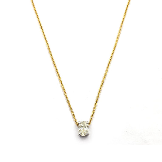 Ambra Solitaire Diamond Pendant