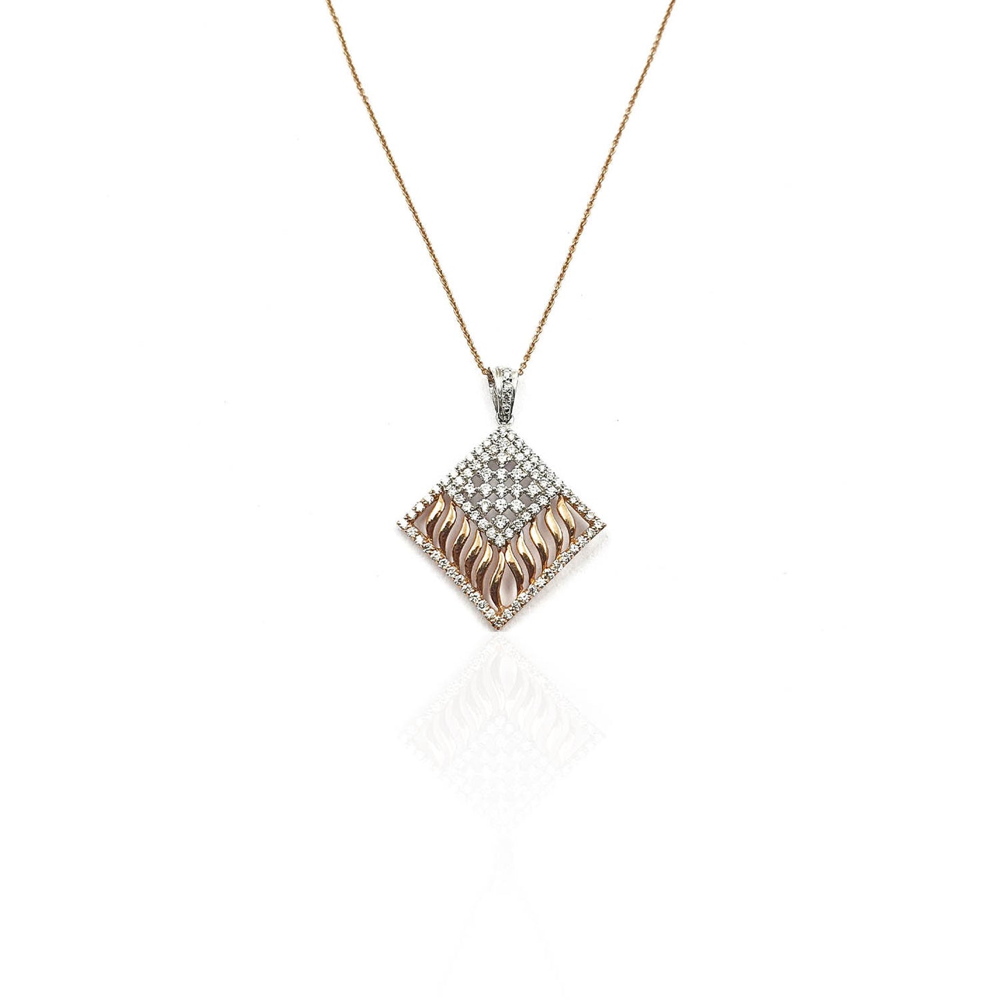 Allecra Rhombus Shaped Diamond Pendant