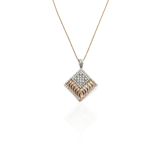 Allecra Rhombus Shaped Diamond Pendant