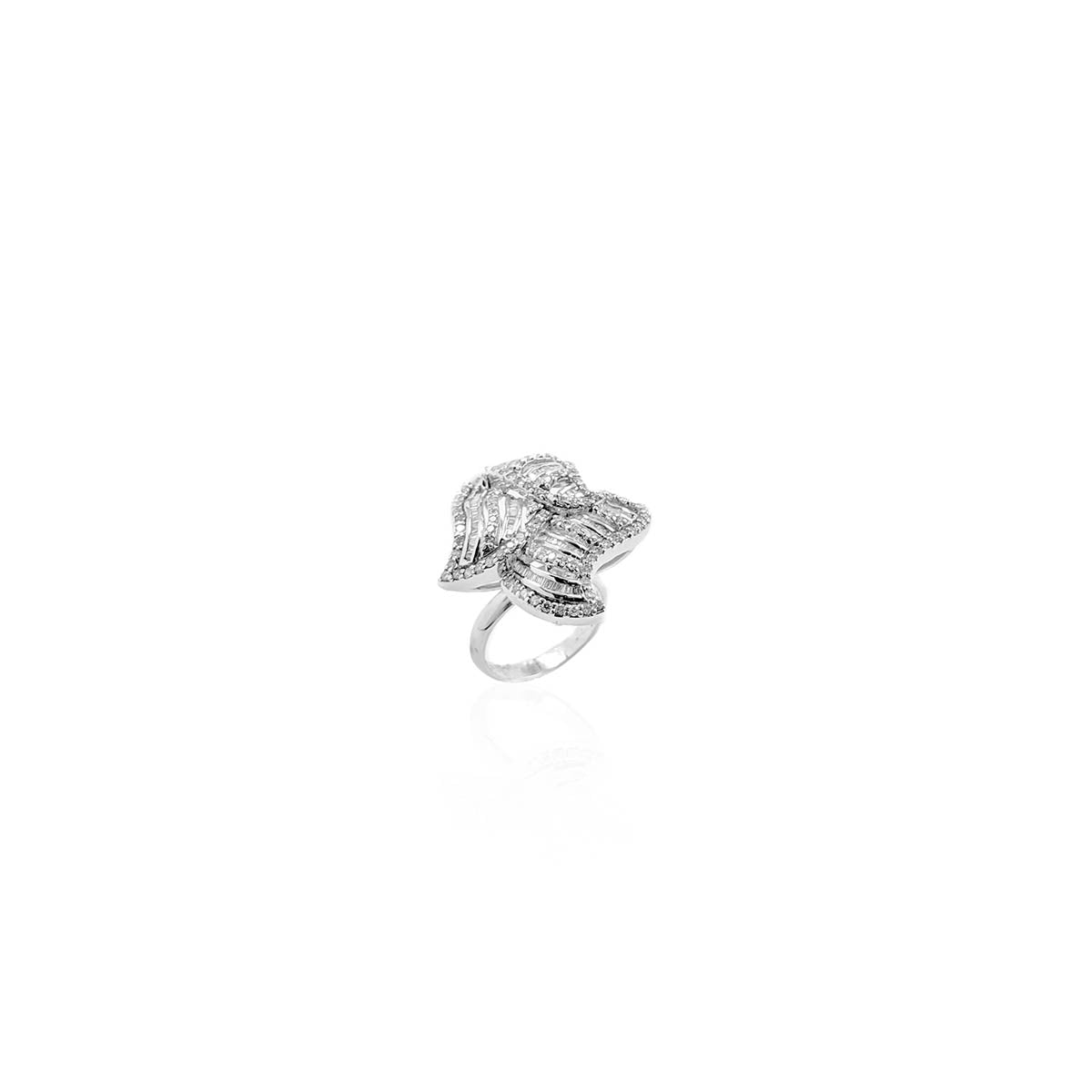 Cannelita Big Leafe Looking Diamond Cocktail Ring