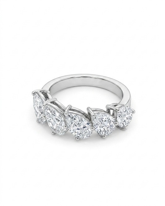 Lustre Marquise Wedding Band