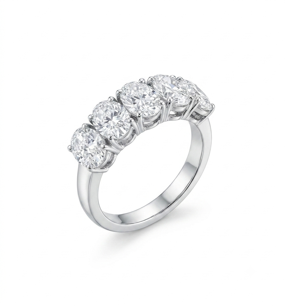 Eterna Five-Stone Wedding Band