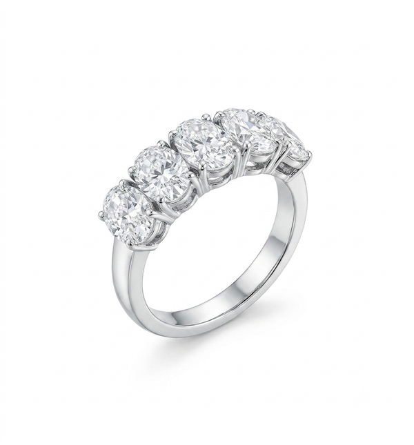 Eterna Five-Stone Wedding Band