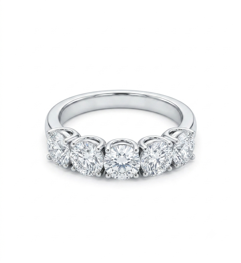 Evermore Five-Stone Wedding Band
