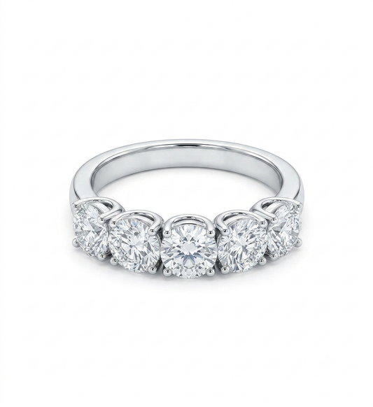 Evermore Five-Stone Wedding Band