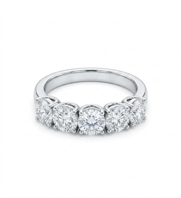 Evermore Five-Stone Wedding Band