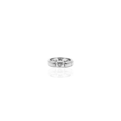 Abramo Intersecting Engagement Platinum Ring