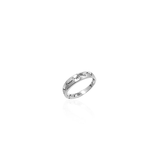 Cadenza Cracked Design Diamond Band Ring