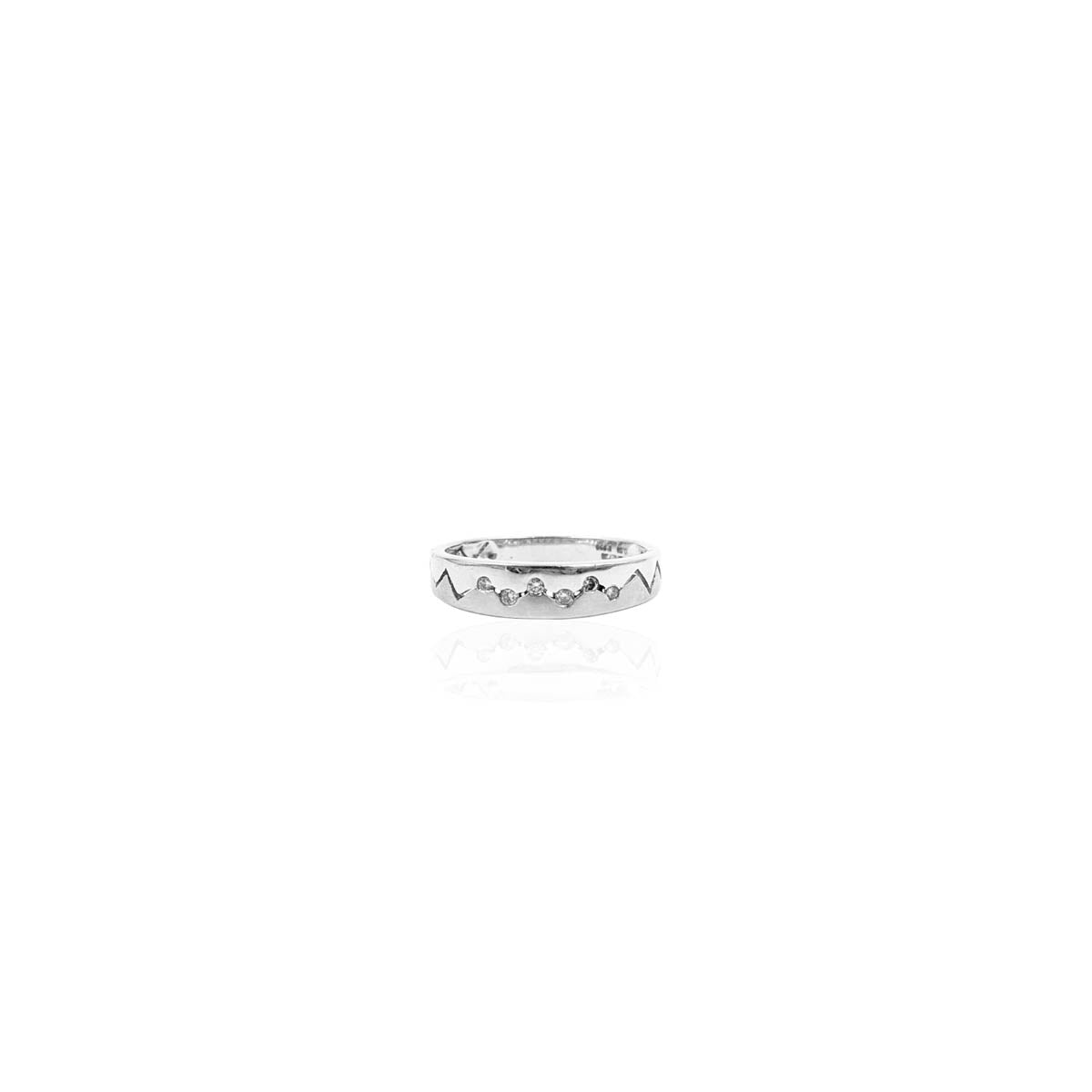 Cadenza Cracked Design Diamond Band Ring