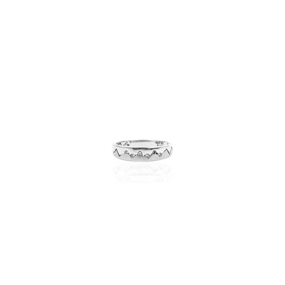 Cadenza Cracked Design Diamond Band Ring